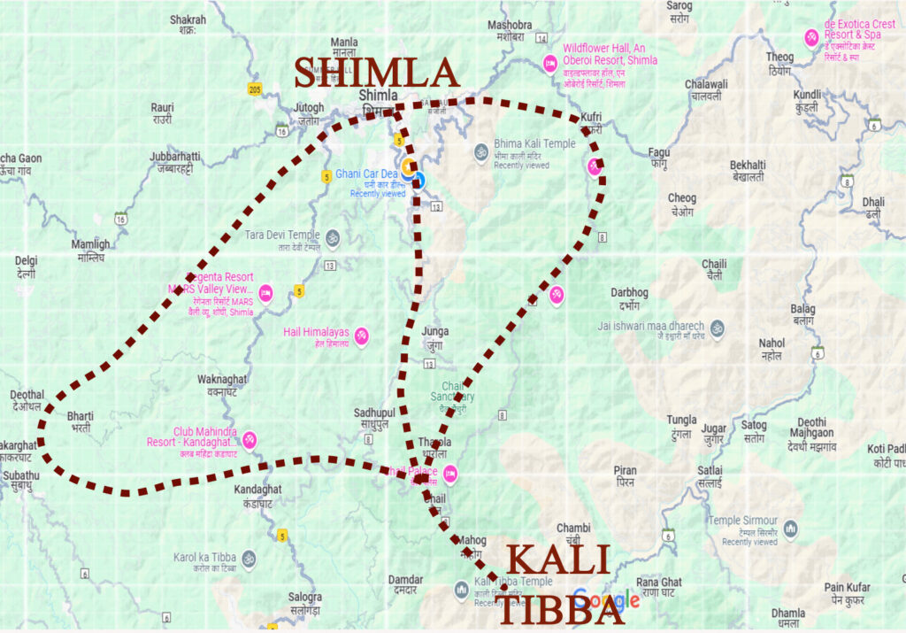 Visit to Kali Tibba Chail - Routes from Shimla 